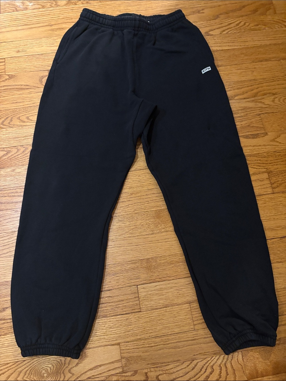 Kith Black Kids Sweatpants with Small Logo